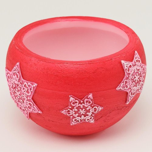 Hviezdy lamp.okrúhly červený - Vianočné dekorácie