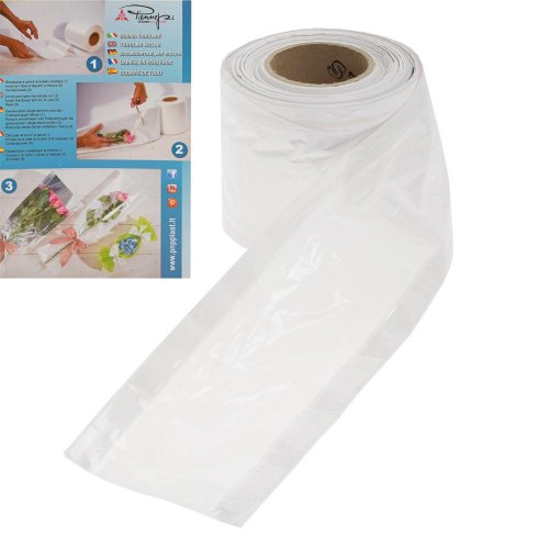 Super cena sačok rolka 50mx0,13 na kvety biely tunel 13+2+2cm x 50m