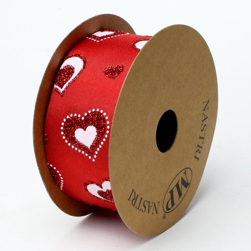 Stuha srdce 4cmx15m červená