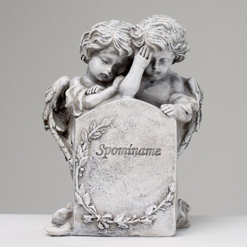 Anjel sivý 13x7,5x16,5cm polyres super cena - Umelé kvety