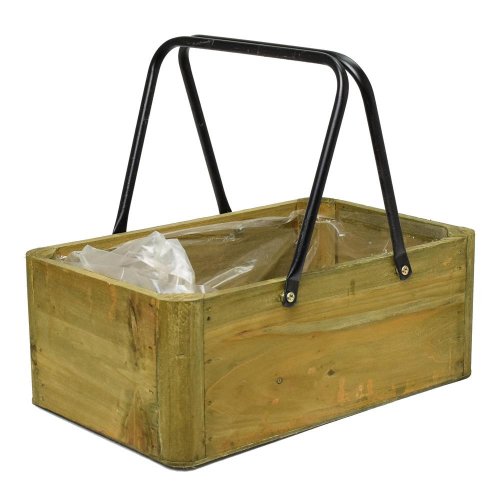 408fl/s debnička s úchytom drevo hnedá l 29x18x11/24cm - Lampáše