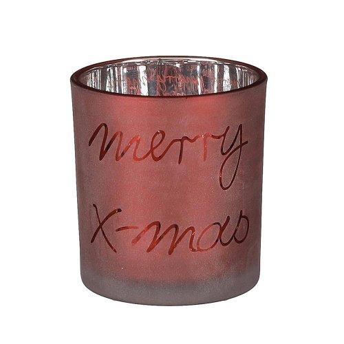 Svietnik na čajovú sviečku arya červená - v8xh7cm