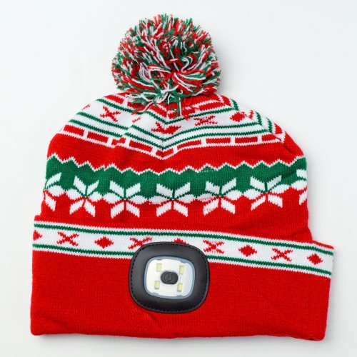 Čiapka x-mas červeno-zelená,4xsmd led