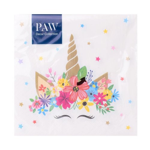 Sdl139100 servítky unicorn party 3vrs/33x33cm 20ks