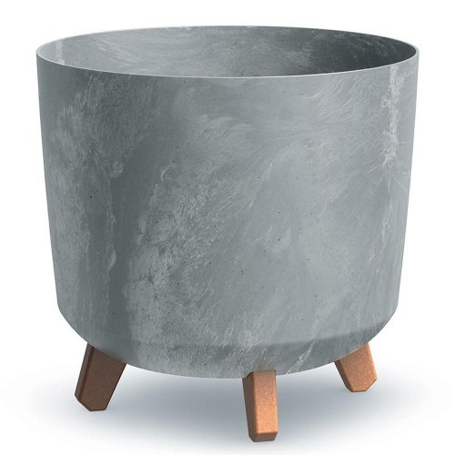 Dgtl300le kvetináč gracia tubus na nohách beton šedý 29,8xv28,5cm