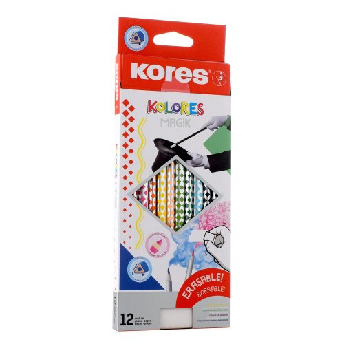 Pevná cena pastelky kolores magik gumovateľné, 12 ks
