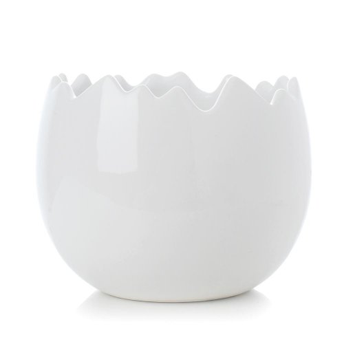 Kvetináč biely šrkupinka porcelán 12*12*9,5cm