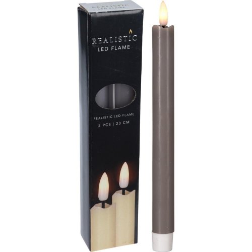 Sviečka led večerná 23cm sivá ax5434590