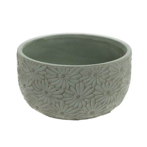 Obal margaréta keramika 20.8*20.8*10.8 mentol - Vianočné dekorácie a ozdoby