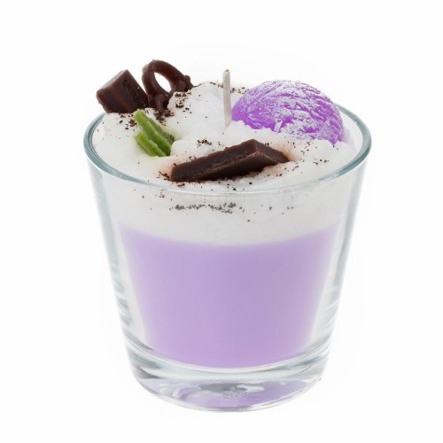 Sviečka dezert v skle fial.levandula 9x9cm - Vianočné osvetlenie