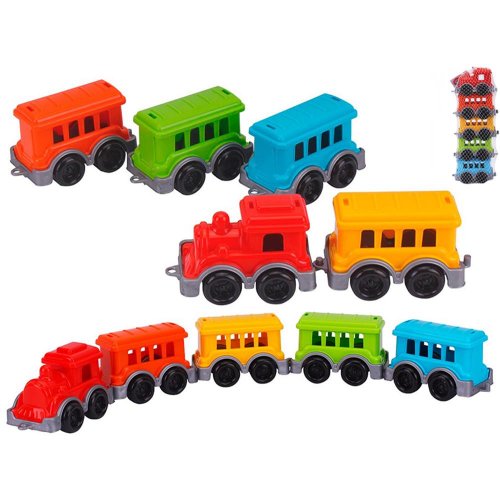 Vláčik , 4ks farebnývh vagónov