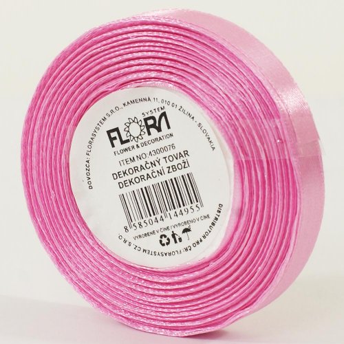 Saten stuha 10mm/15m ružová farba 094