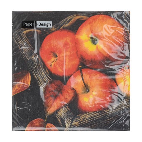 196082 servítky jeseň jablká 33x33cm/196082