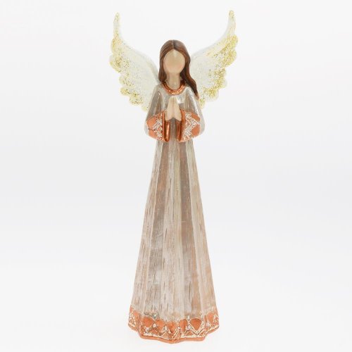 Anjel modliaci siv/med/bie poly 11*8,5*27,5cm