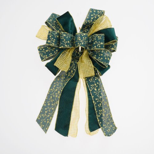 Mašla zeleno-zlatá 35*40cm