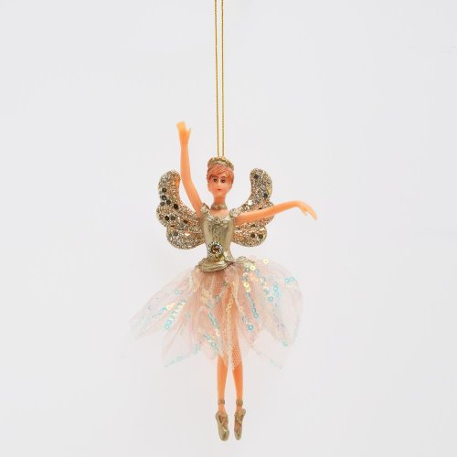 Záves baletka zlatá plast 18cm