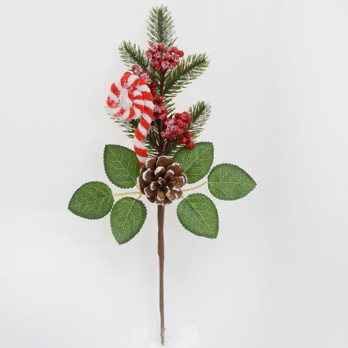 Zápich čečina, lízatko, čer. bobule, šiška, zasnež. 29cm