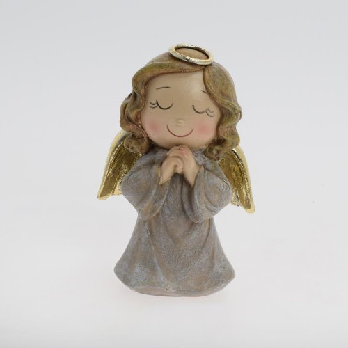 Anjel modliaci siv/zla poly 8*6*9cm