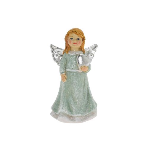 Anjel so srdcom ment/strieborný poly 5,5*5*11cm