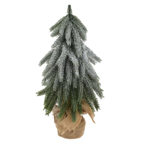 Stromček bie/zel v jute 38cm