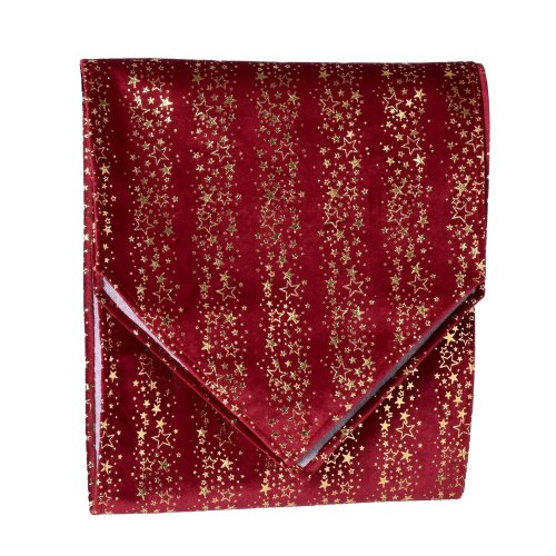 Vian. štóla na stôl vz. hviezdy bord/zla zam/textil 32*150cm