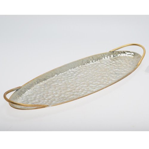 454fl/s tácka oválna strieb. kov l 62*20*3/6cm