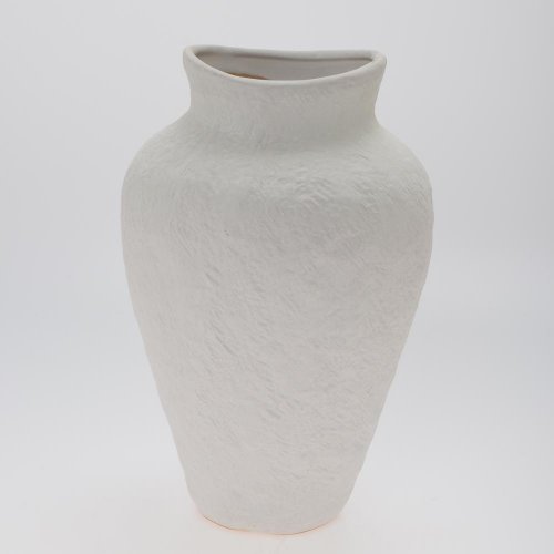 Váza biela porcel. 20,2*19,3*31cm