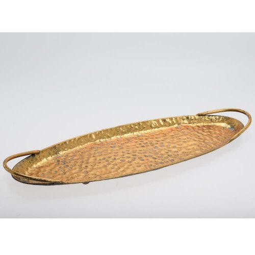 455fl/s tácka oválna zlatá kov l 62*20*3/6cm