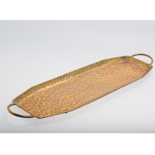 457fl/s tácka hranatá zlatá kov l 73*20,5*3,5cm