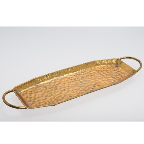 457fl/s tácka hranatá zlatá kov s 55*16,5*3,5cm