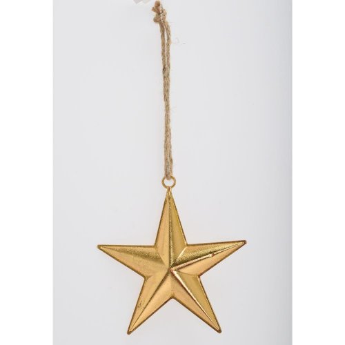 Záves hviezda zlatá kov 22*23,5*4cm