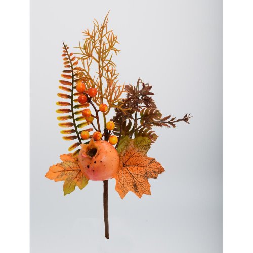 Zápich gran. jablko, lístie, bobule or/hne 25cm