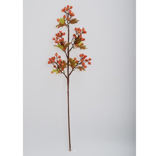 Konár šípky, lístie zel/ora 63cm - Jesenné dekorácie