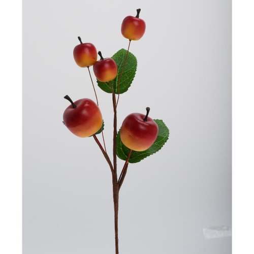 Zápich jabĺčka, lístie zel/ora 24cm - Jesenné dekorácie