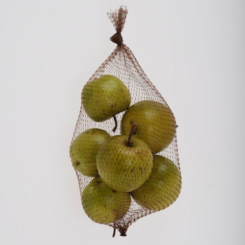 Jabĺčka zelené v sieťke s/6 6/8cm - Jesenné dekorácie