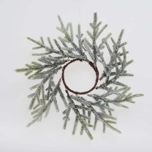 Veniec čečina zelený zasnežený 27cm