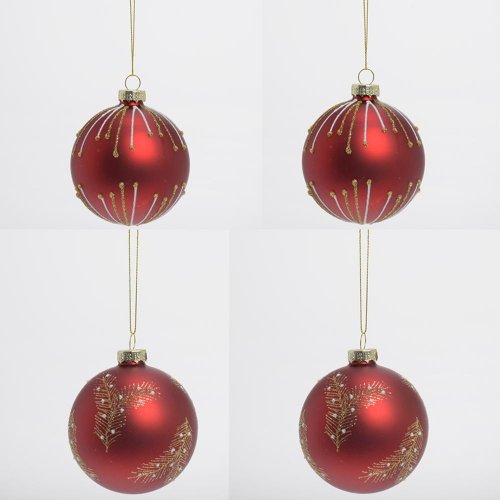 Vian. gule čer/zla sklo s/4 8cm