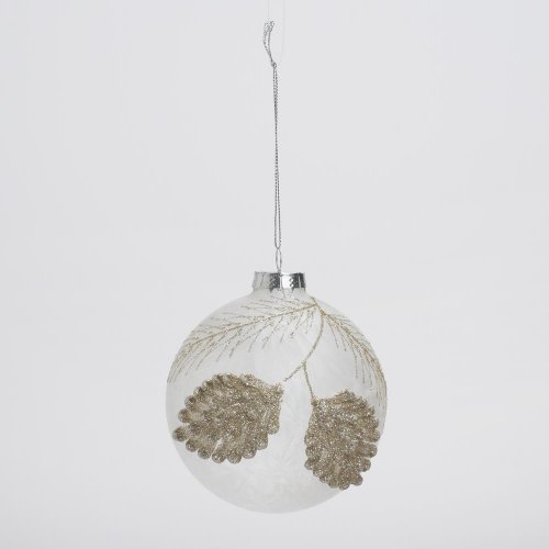 Vian. gule číro/zlaté sklo s/4 10cm