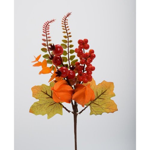 Zápich physalis, bobule, lístie or/zel 28cm