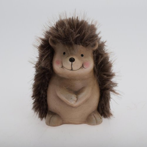 Ježko stojaci béž/hne keram. 8*7,5*10cm - Vianočné dekorácie