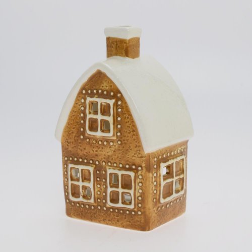 Perníkový domček na sviečku porcel 10*8,8*17,2cm