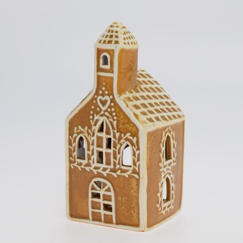 Perníkový kostol na sviečku porcel 8*7,1*17,3cm