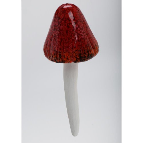 Hríb čer/biely  keram. 6,3*6,3*17,5cm