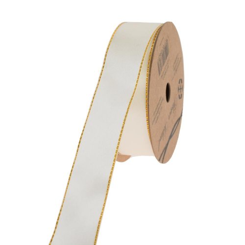 Stuha zlatá niť 2,5cmx20y ecru