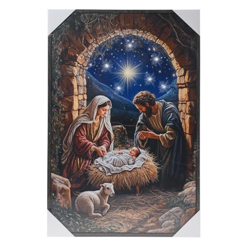 Obraz svätá rodina led 40*60*2,5cm - Vianočné dekorácie