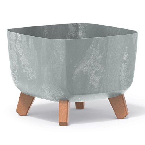 Dgql400e kvetináč gracia sq.na nohách beton šedý 39xh27cm