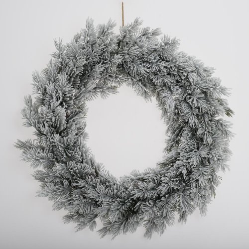 Veniec čečina, šišky zasnežený 55*55*8cm