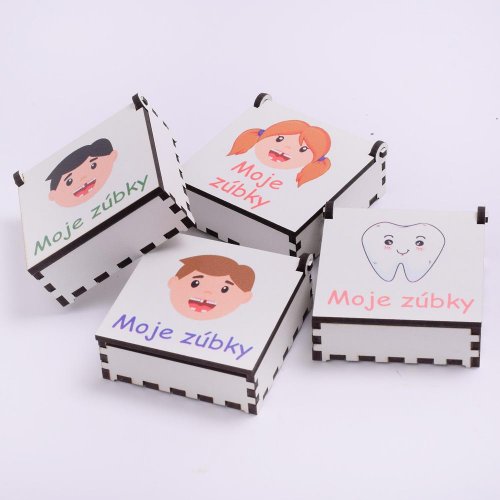 Krabička dekor na zúbky 6x6x2cm
