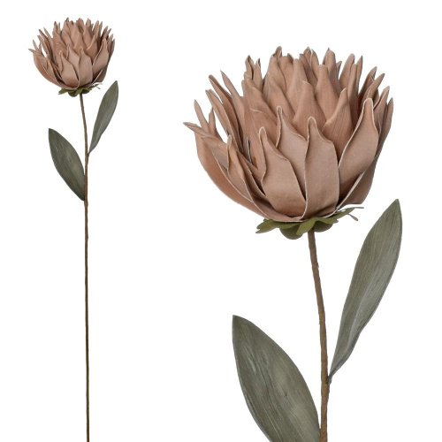 Ks protea ruž/béž penová 71cm - Vianočné osvetlenie