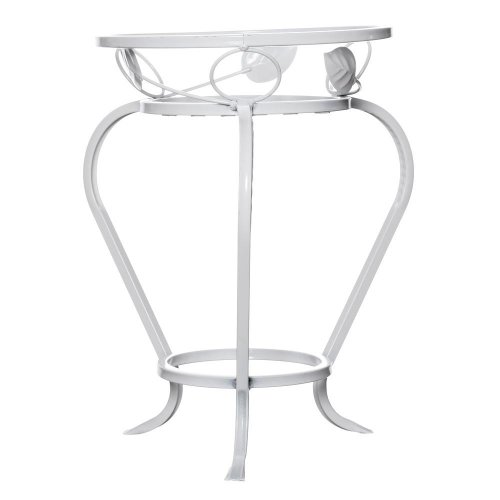 Kw016 stojan na kvet biely 40cm